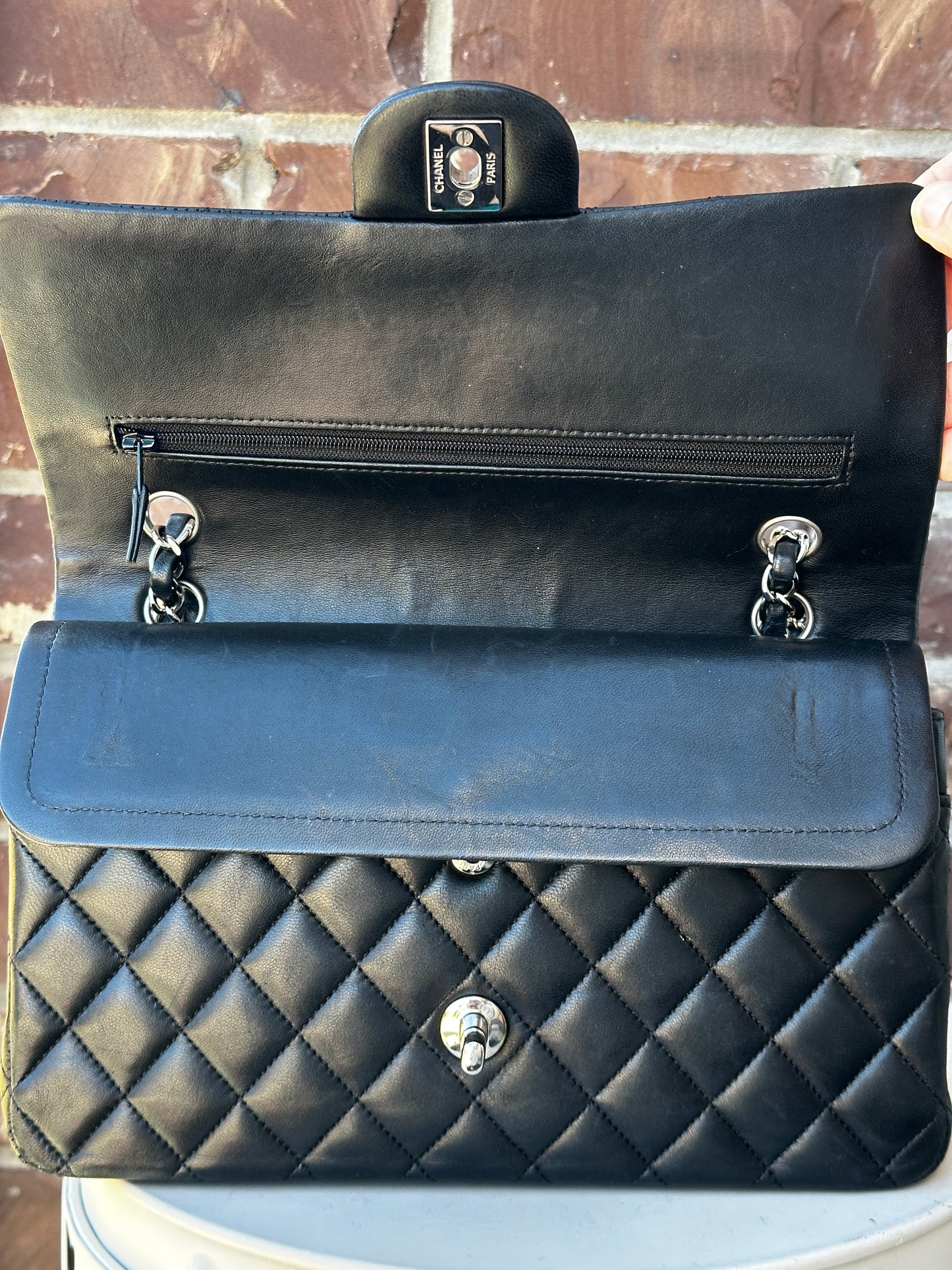 Chanel Classic Double Flap Bag Quilted Lambskin Medium 54221