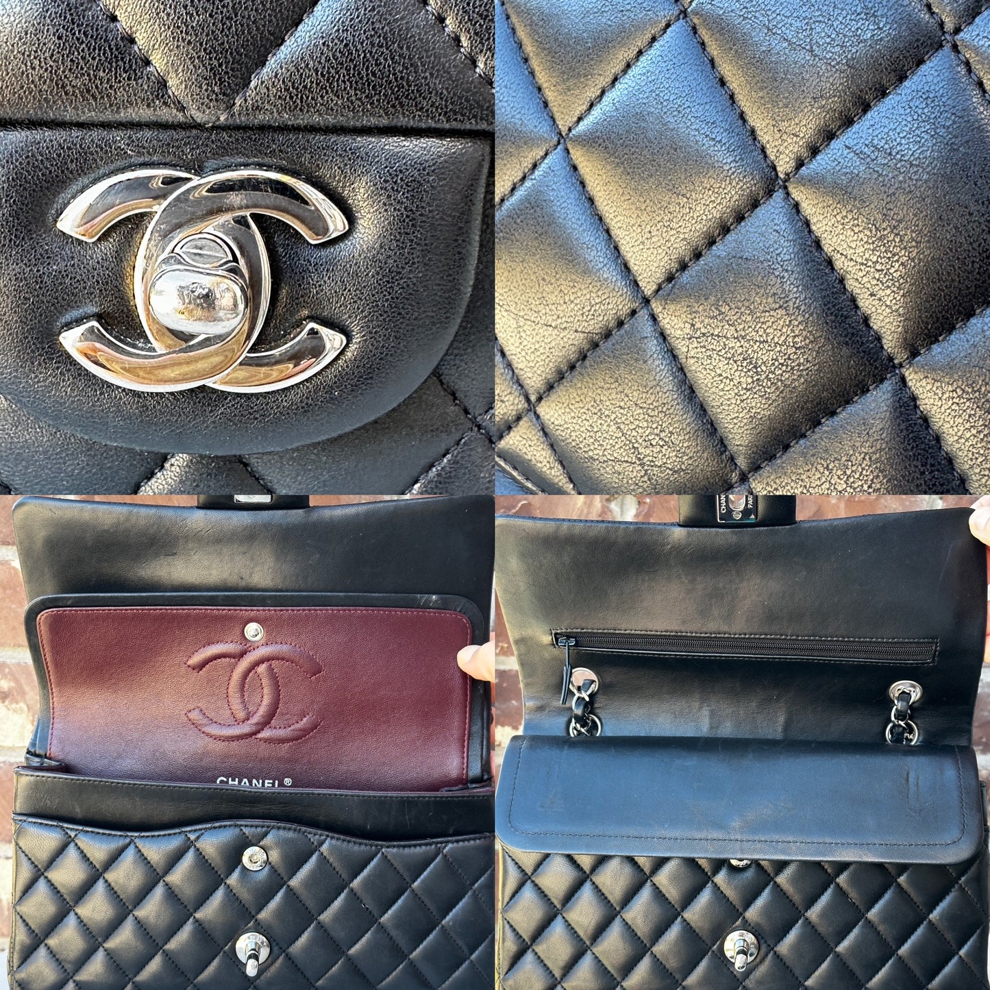 Chanel Classic Double Flap Bag Quilted Lambskin Medium 54221