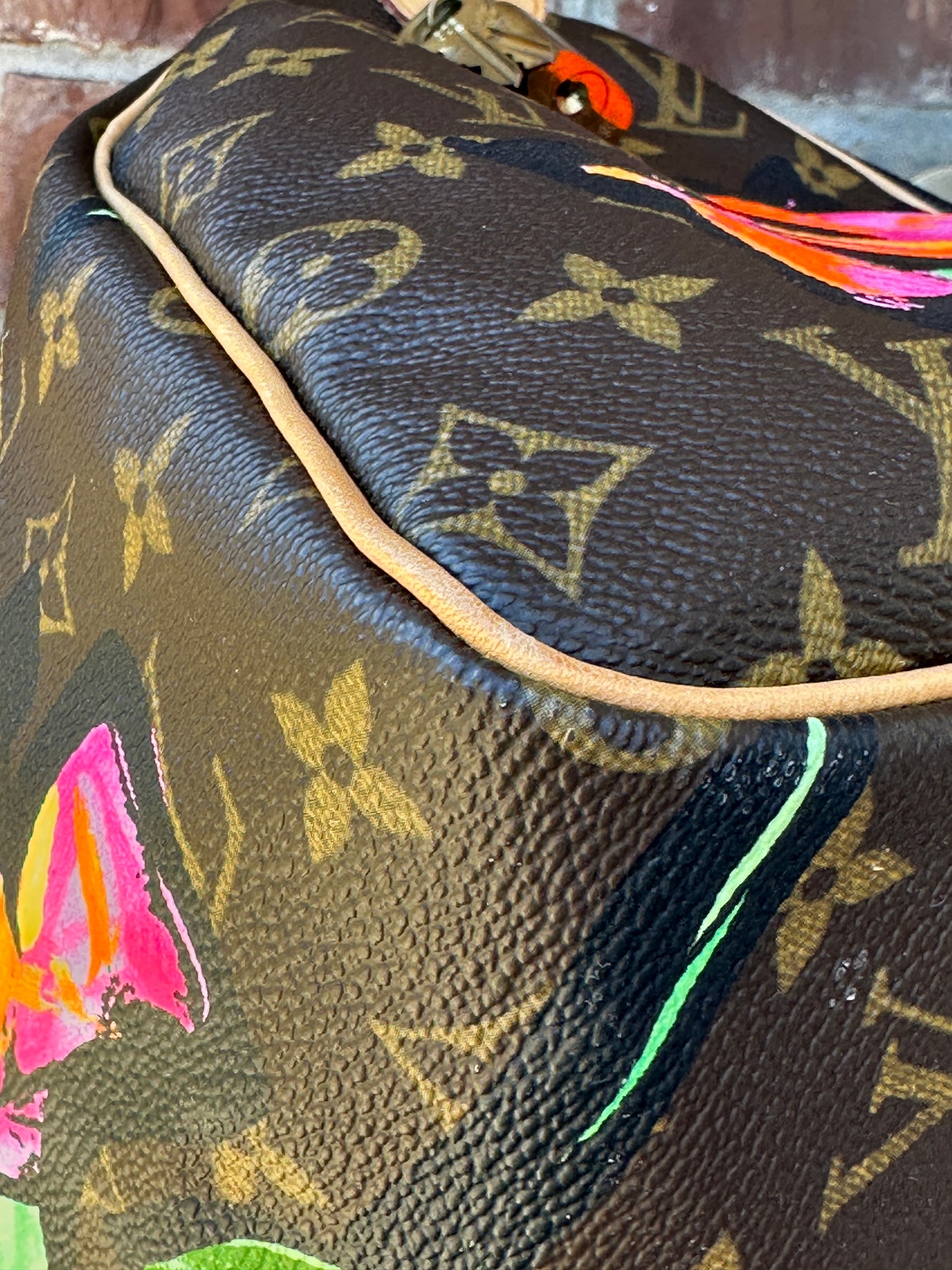 Louis Vuitton Limited Edition Monogram Speedy Roses 30 51189