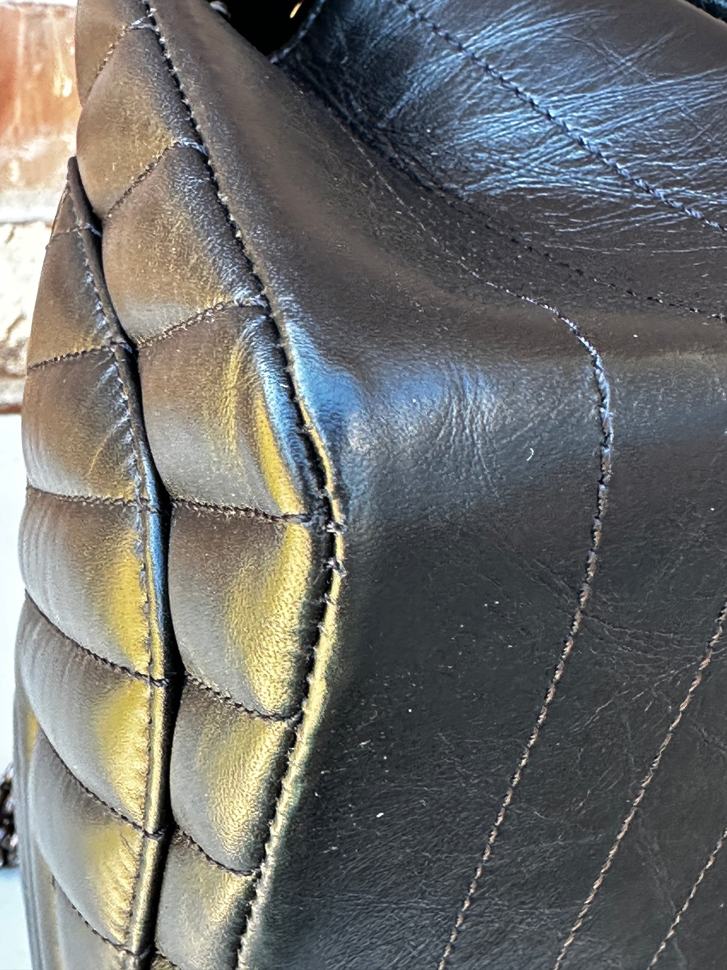 Chanel Reissue 2.55 So Black Chevron Aged Calfskin Mini 41134