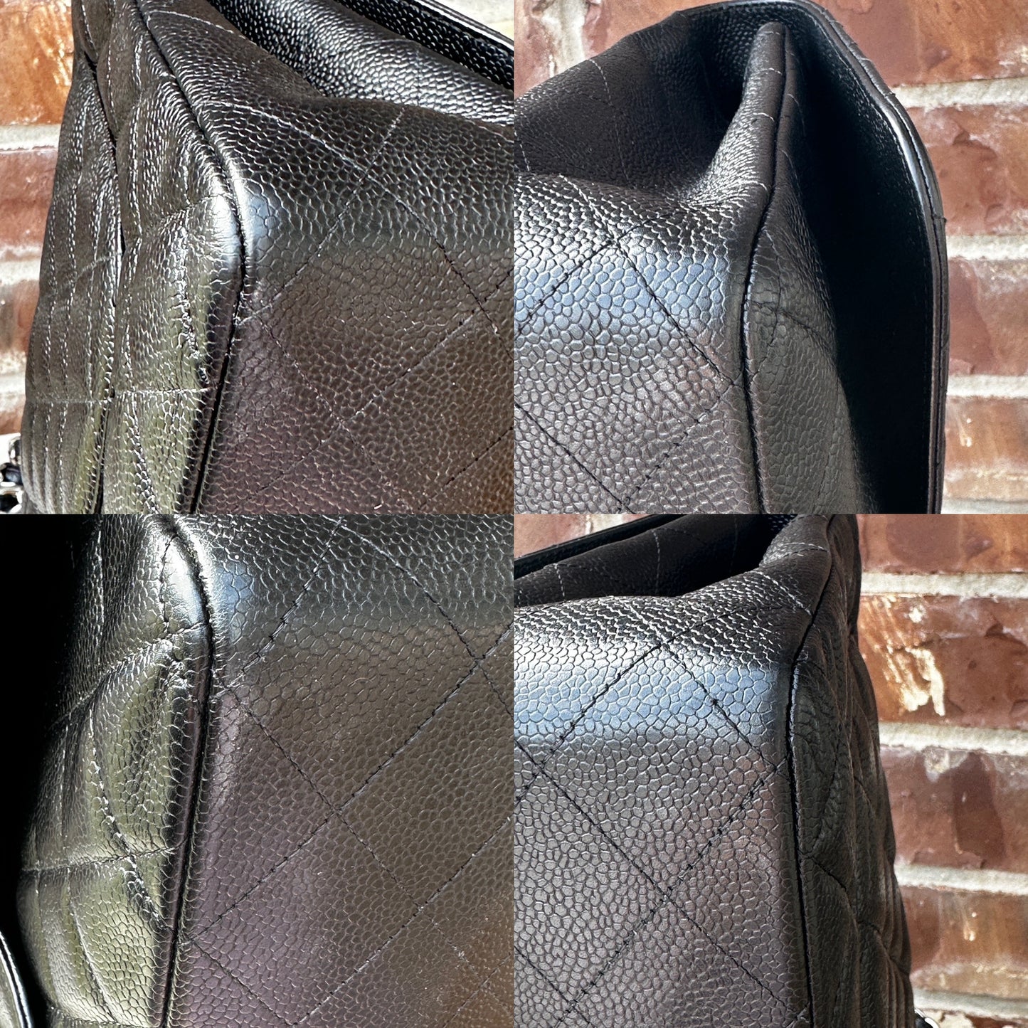 Chanel Classic Single Flap Quilted Caviar Jumbo Bag 51132