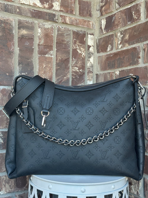 Louis Vuitton Hand It All Bag Mahina Leather MM Black 69064