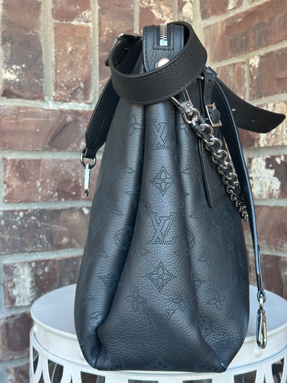 Louis Vuitton Hand It All Bag Mahina Leather MM Black 69064