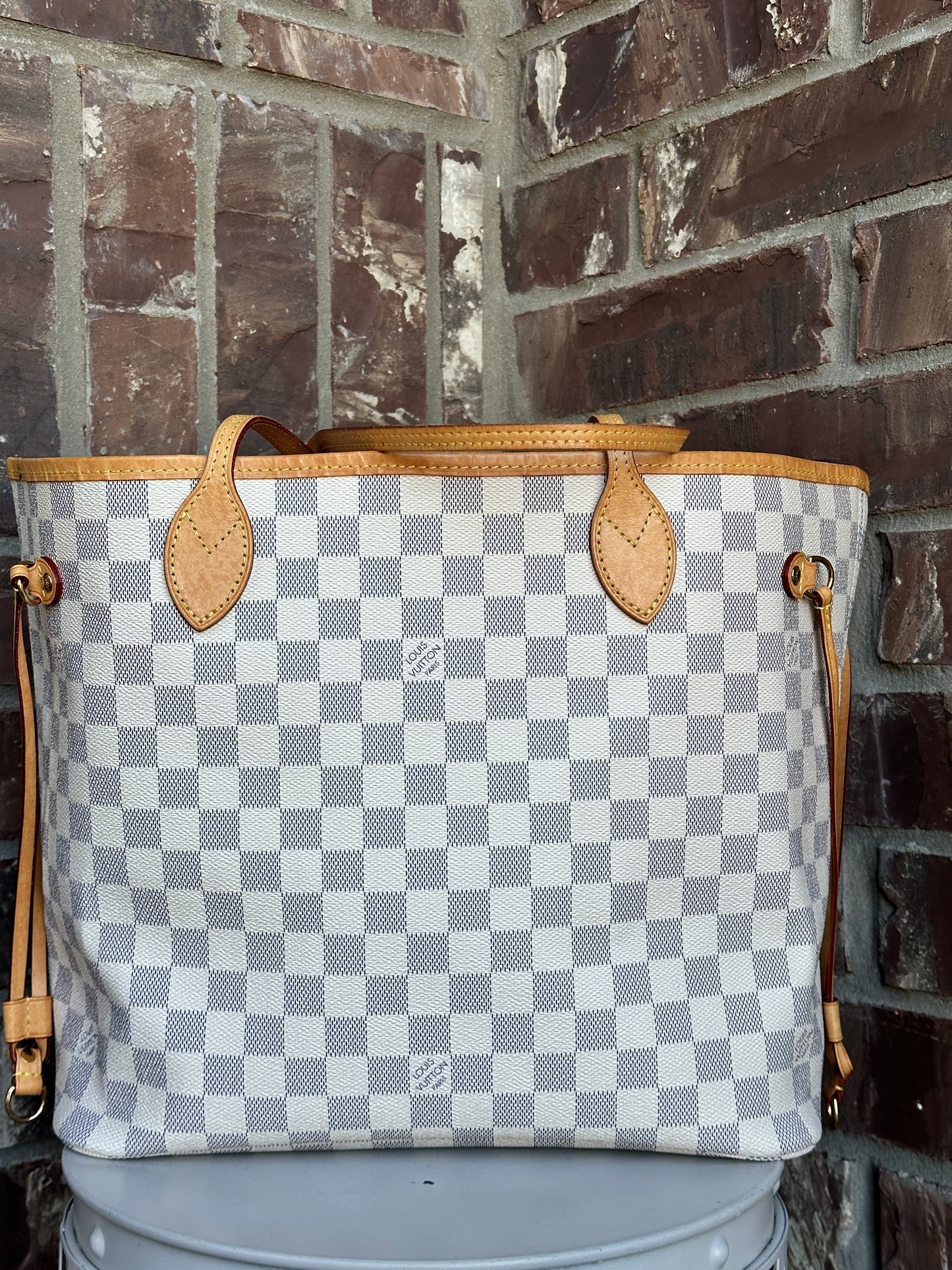 Louis Vuitton Neverfull NM Tote Damier Azur MM 60998