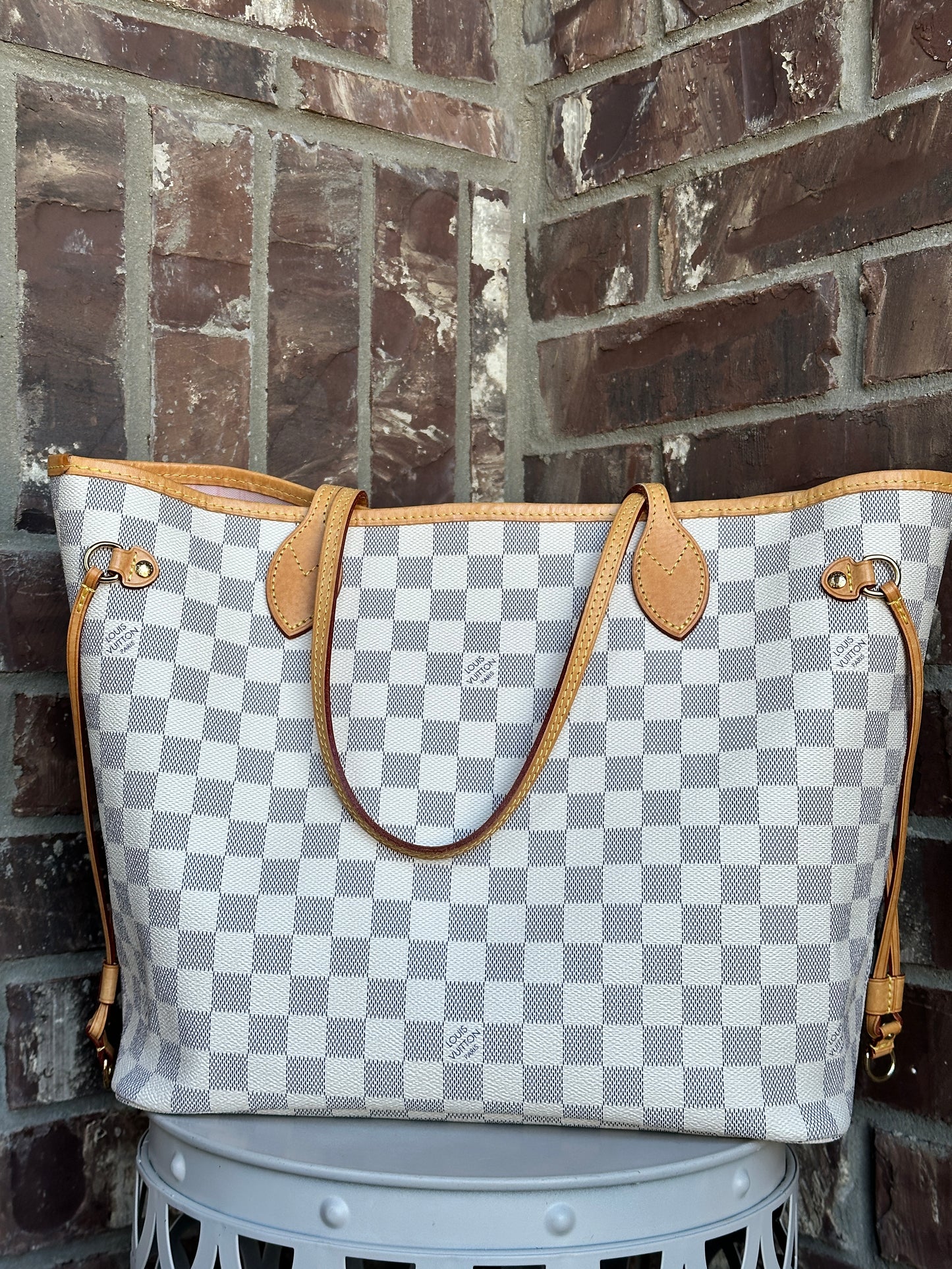 Louis Vuitton Neverfull NM Tote Damier Azur MM 60998