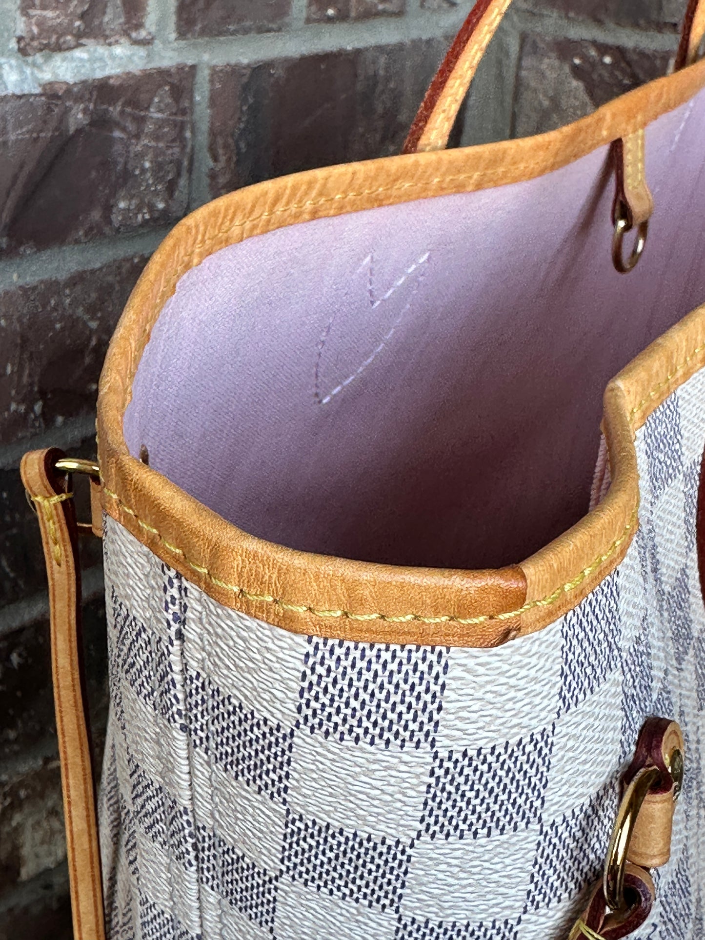 Louis Vuitton Neverfull NM Tote Damier Azur MM 60998