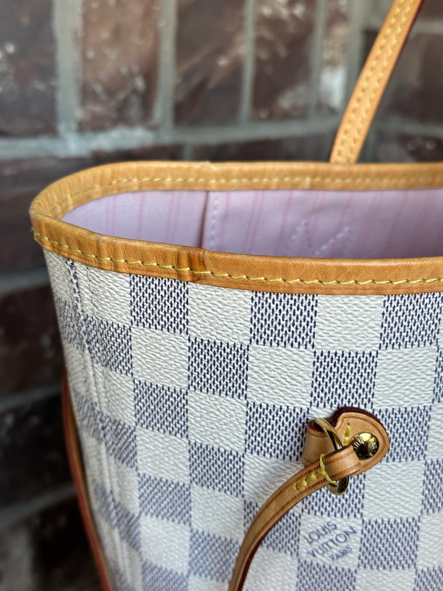 Louis Vuitton Neverfull NM Tote Damier Azur MM 60998