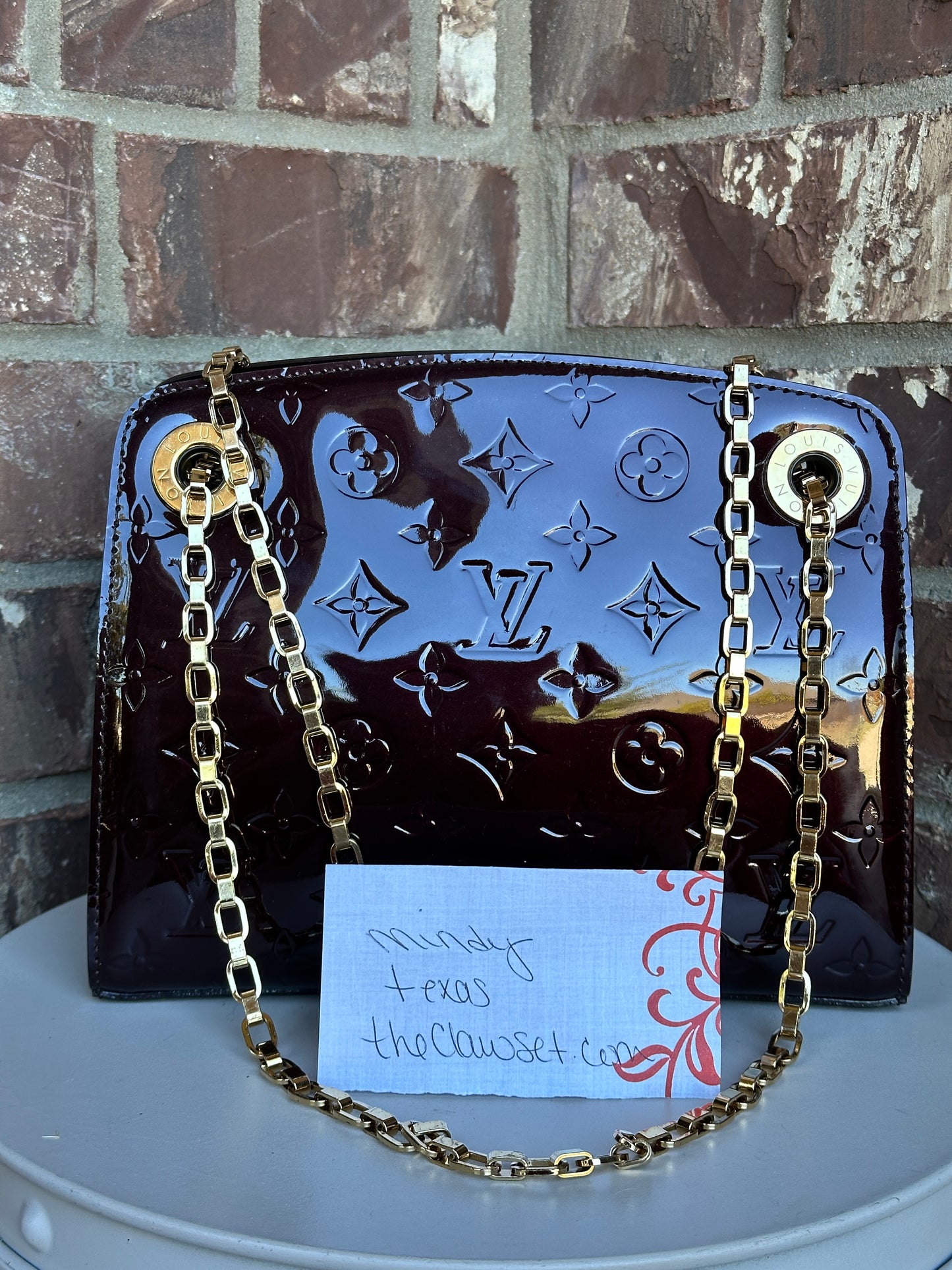 Louis Vuitton Virginia Handbag Monogram Vernis PM 63345