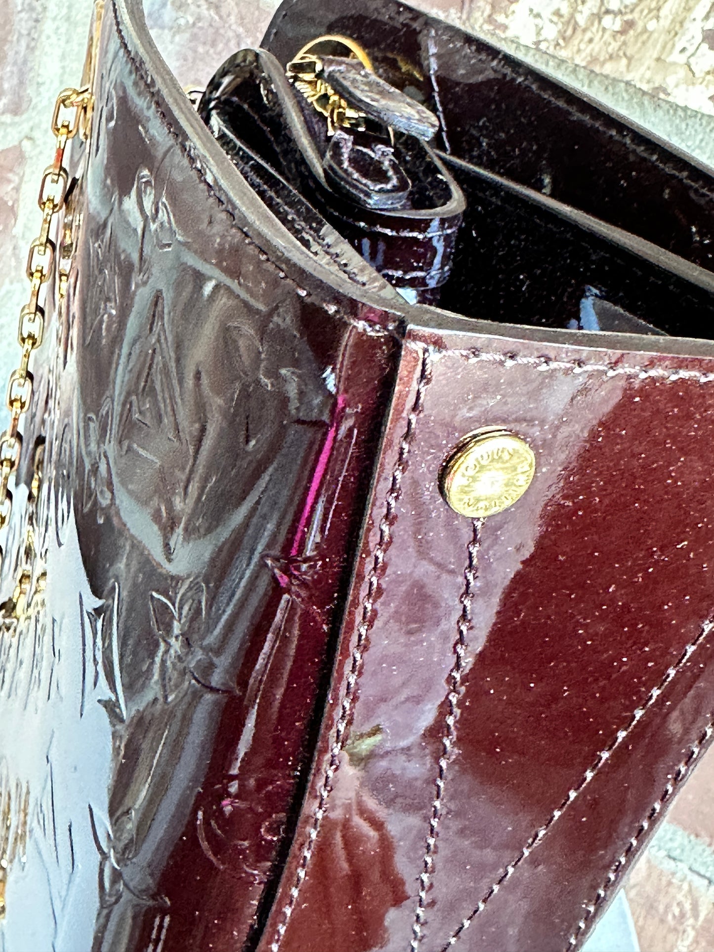 Louis Vuitton Virginia Handbag Monogram Vernis PM 63345