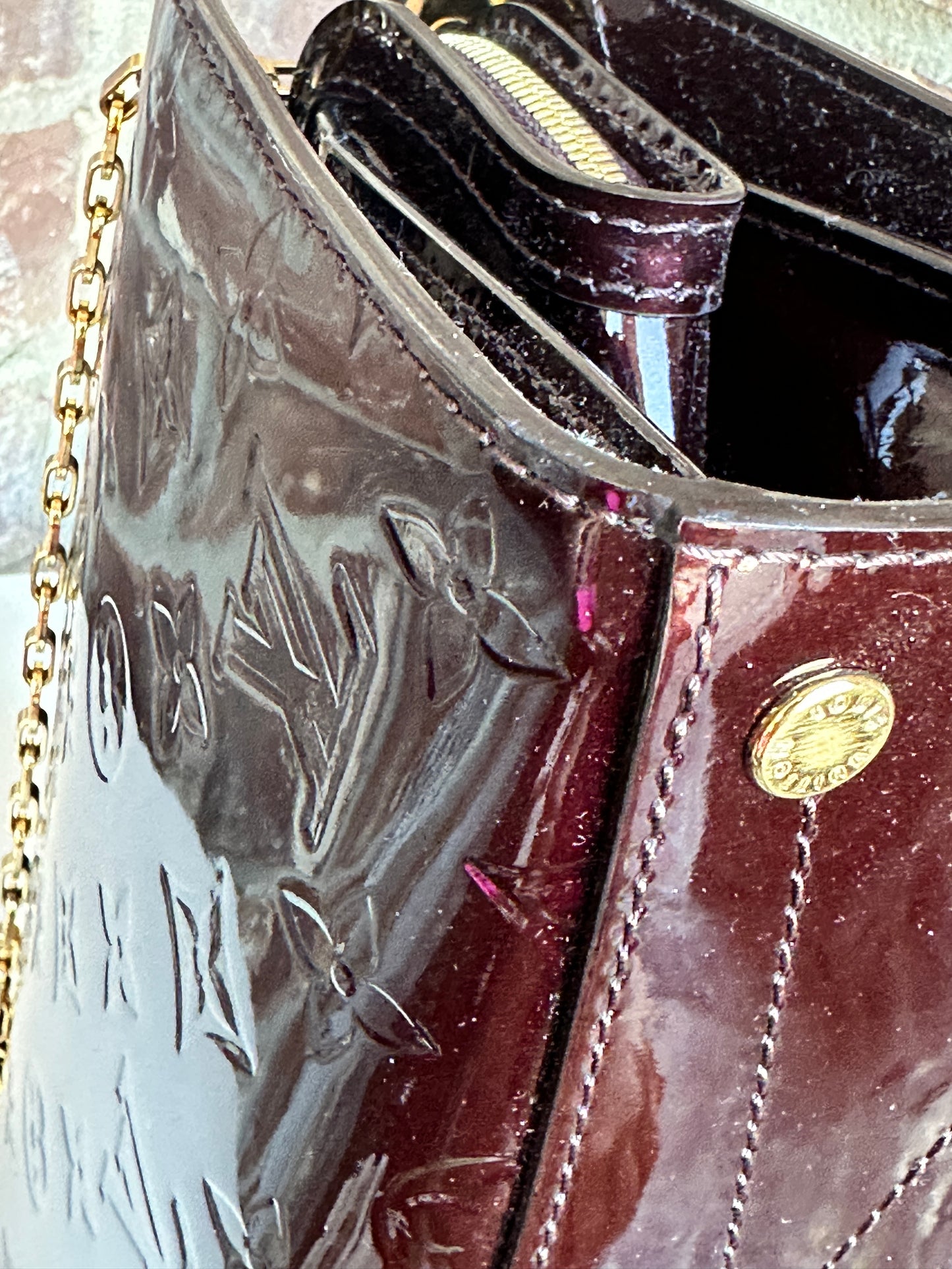 Louis Vuitton Virginia Handbag Monogram Vernis PM 63345