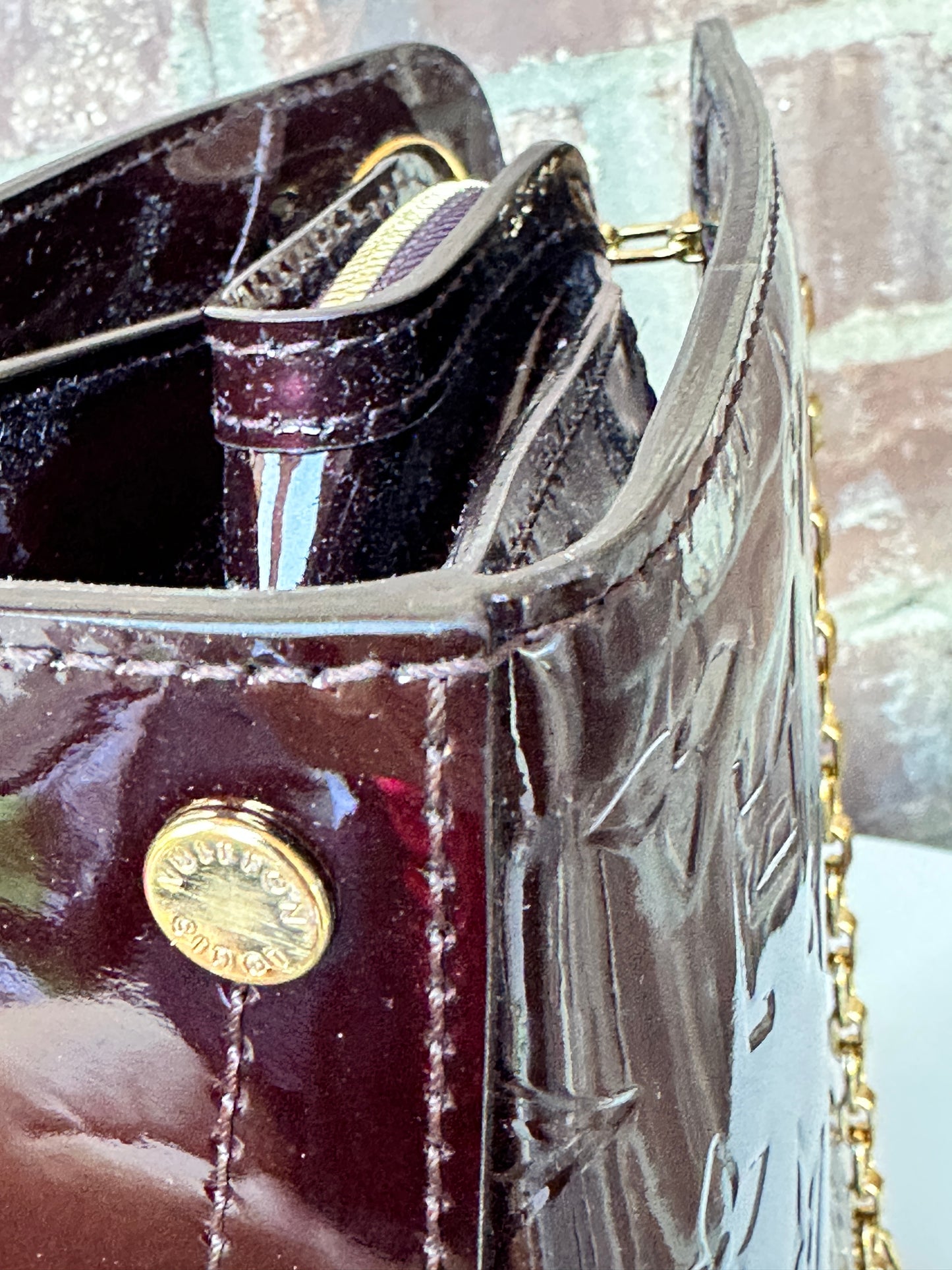 Louis Vuitton Virginia Handbag Monogram Vernis PM 63345