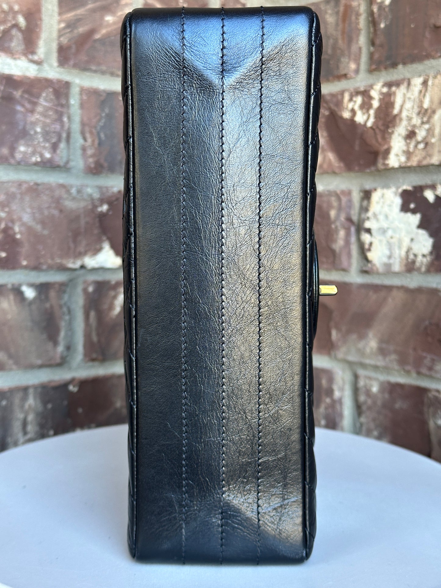 Chanel So Black Reissue 2.55 Chevron Aged Calfskin 225 49586