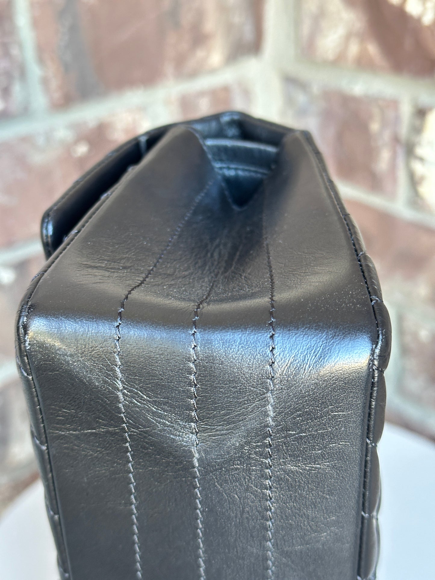 Chanel So Black Reissue 2.55 Chevron Aged Calfskin 225 49586