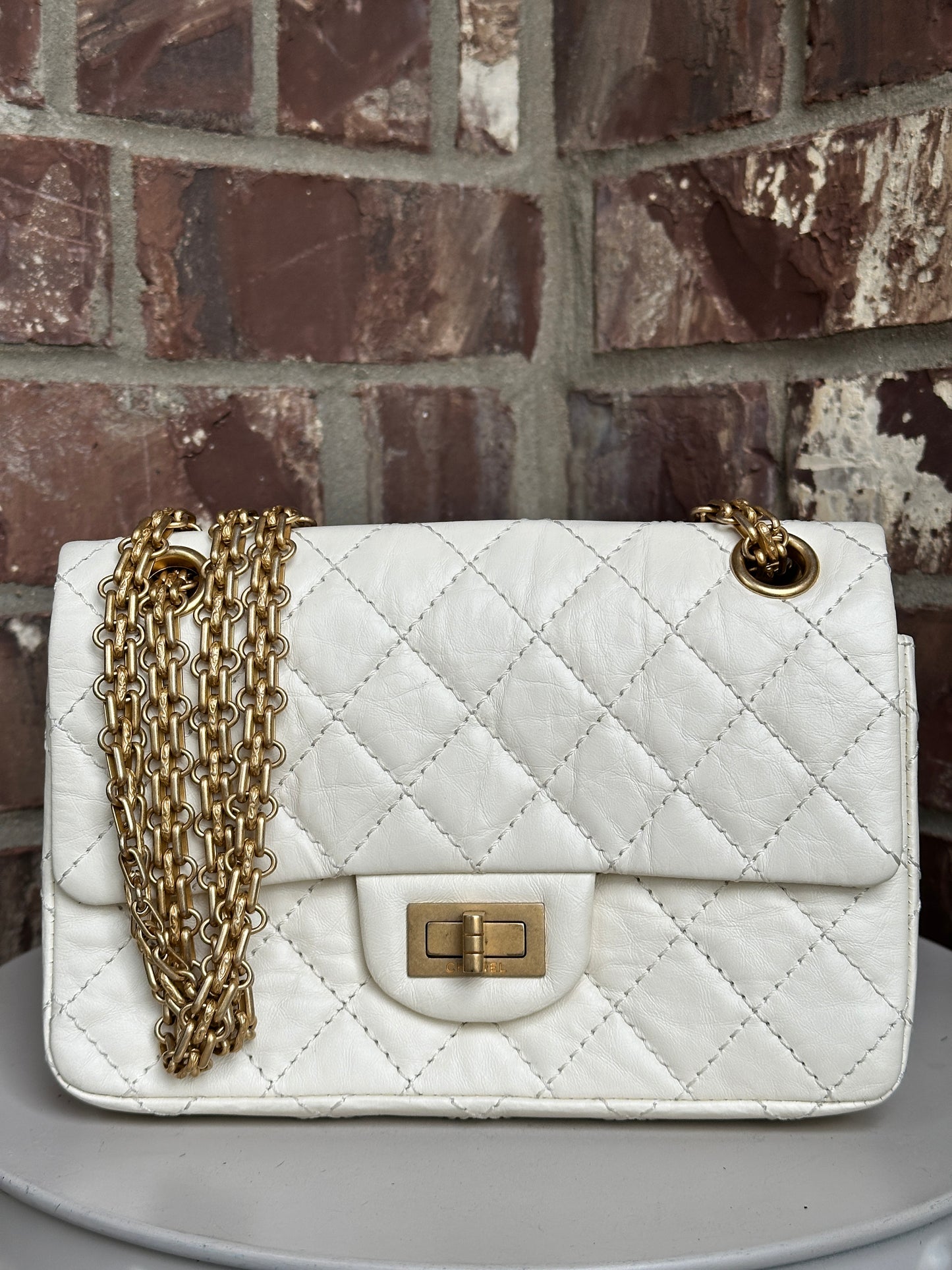 Chanel Reissue 2.55 Flap Bag Quilted Aged Calfskin Mini 80043