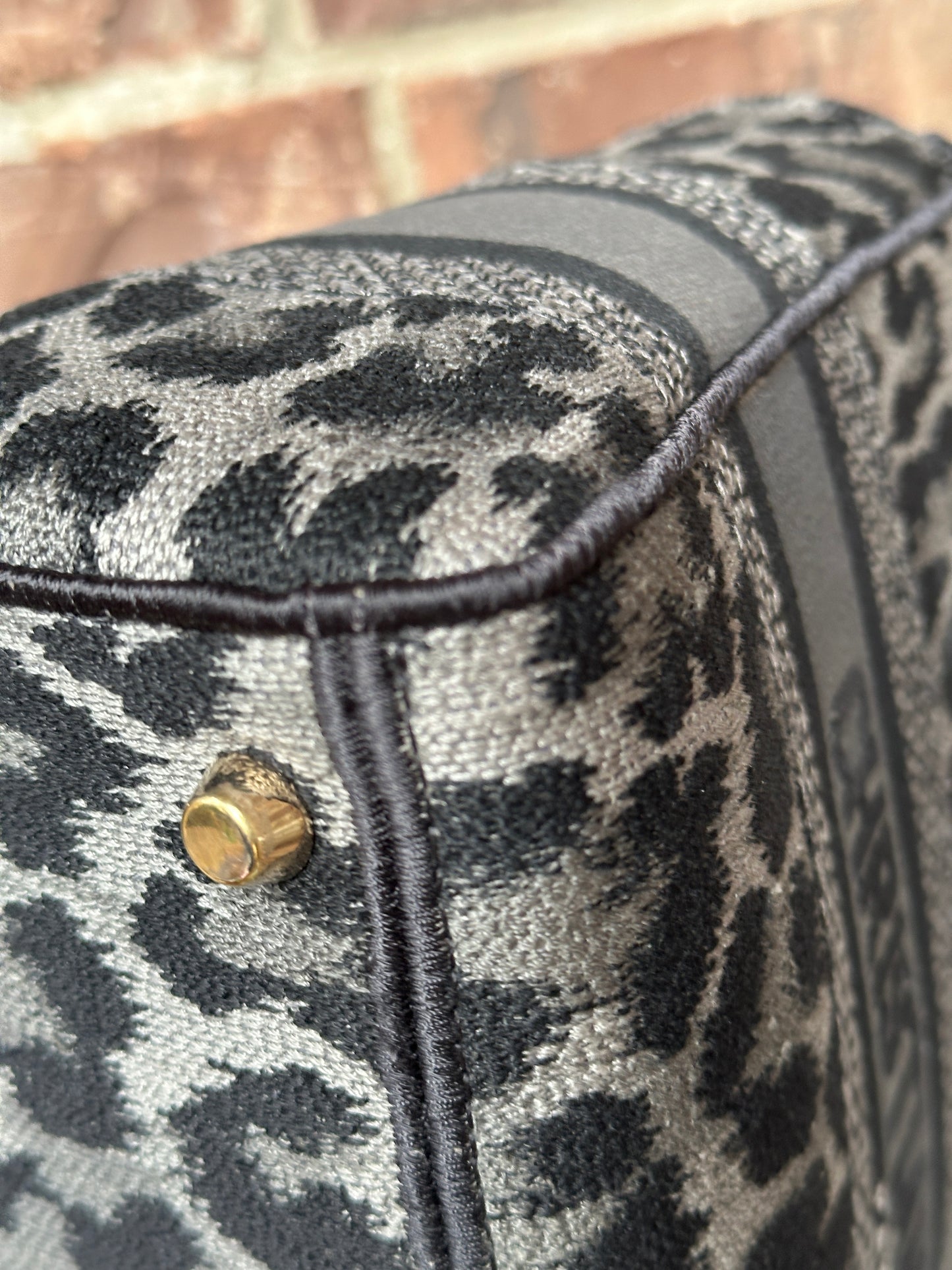 Christian Dior Lady D-Lite Bag Mizza Embroidered Canvas Medium 52213