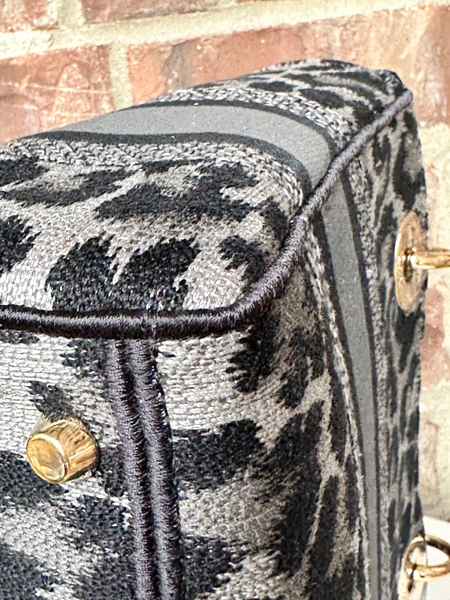 Christian Dior Lady D-Lite Bag Mizza Embroidered Canvas Medium 52213