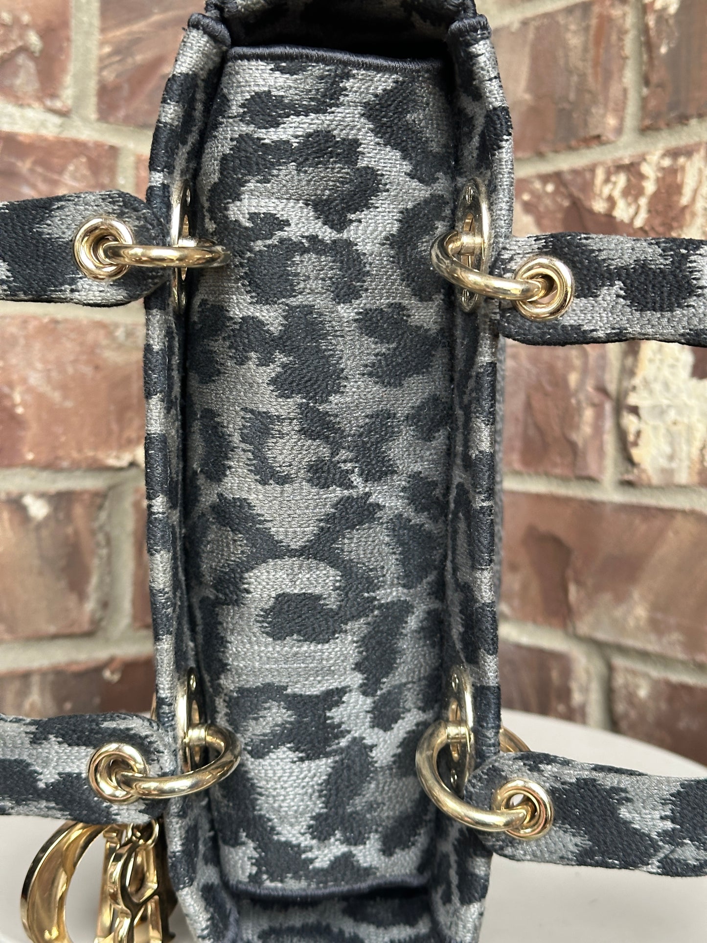 Christian Dior Lady D-Lite Bag Mizza Embroidered Canvas Medium 52213