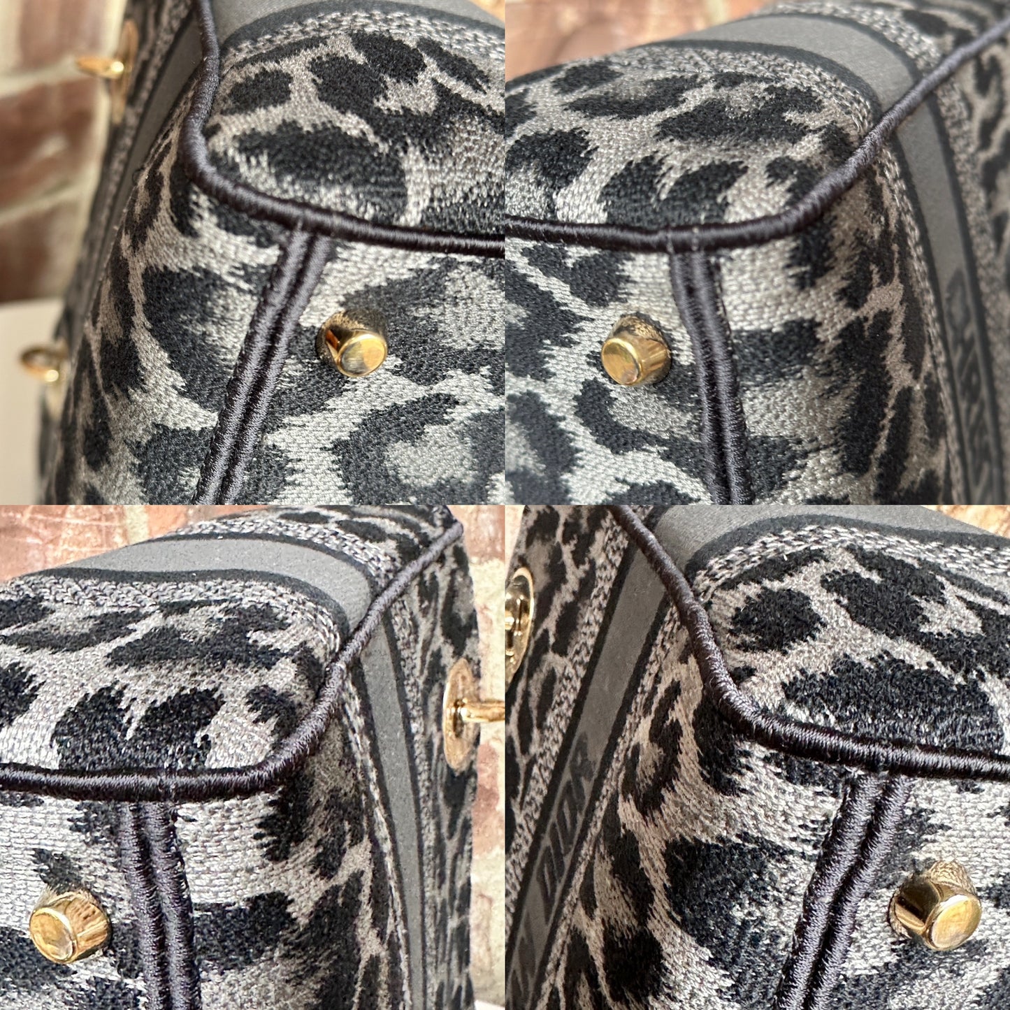 Christian Dior Lady D-Lite Bag Mizza Embroidered Canvas Medium 52213