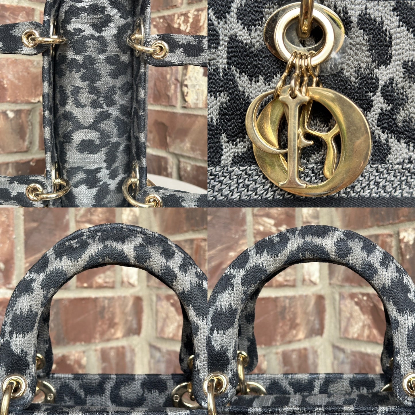 Christian Dior Lady D-Lite Bag Mizza Embroidered Canvas Medium 52213