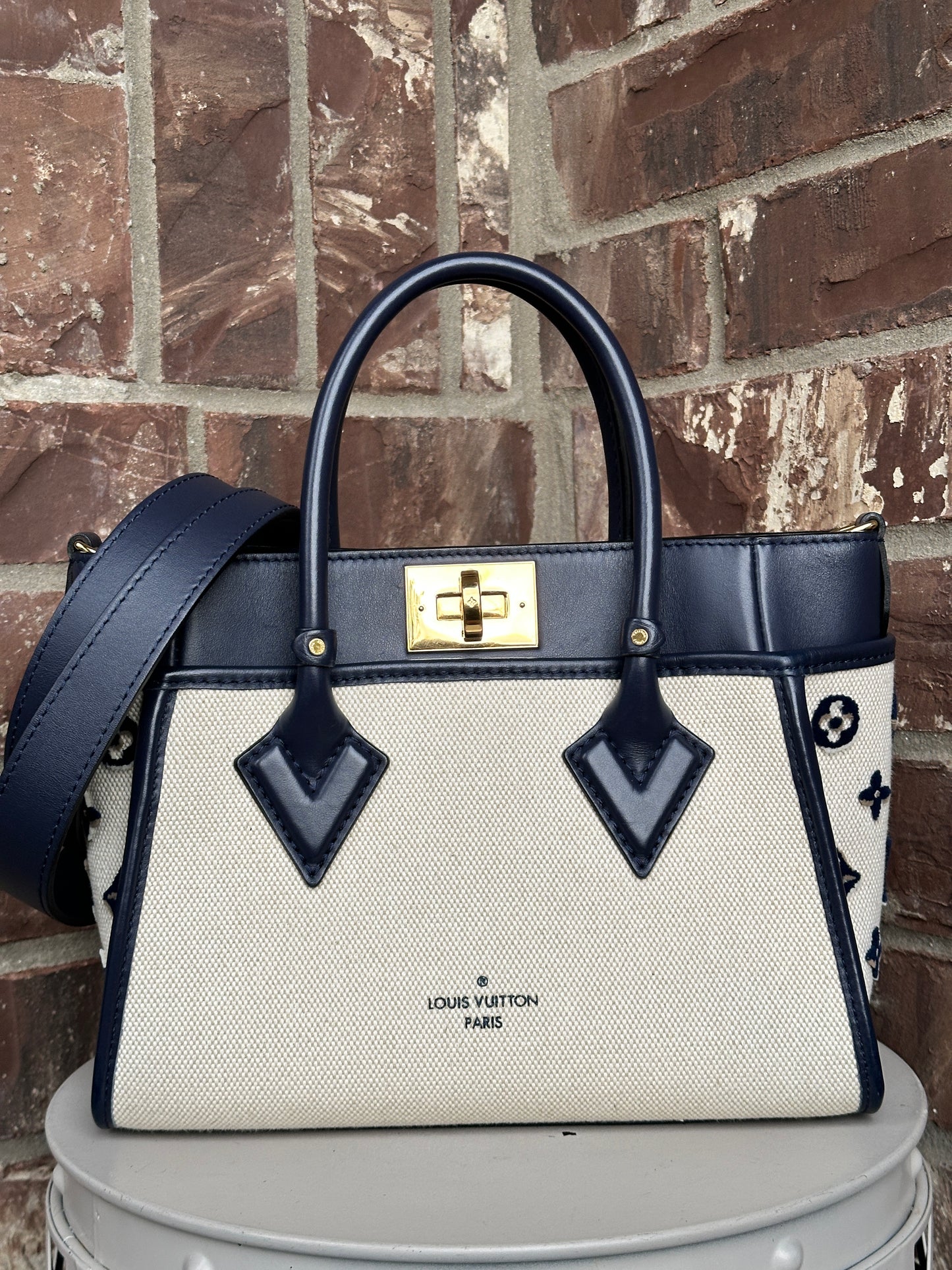 Louis Vuitton On My Side Tote Monogram Tufted Canvas PM 90326