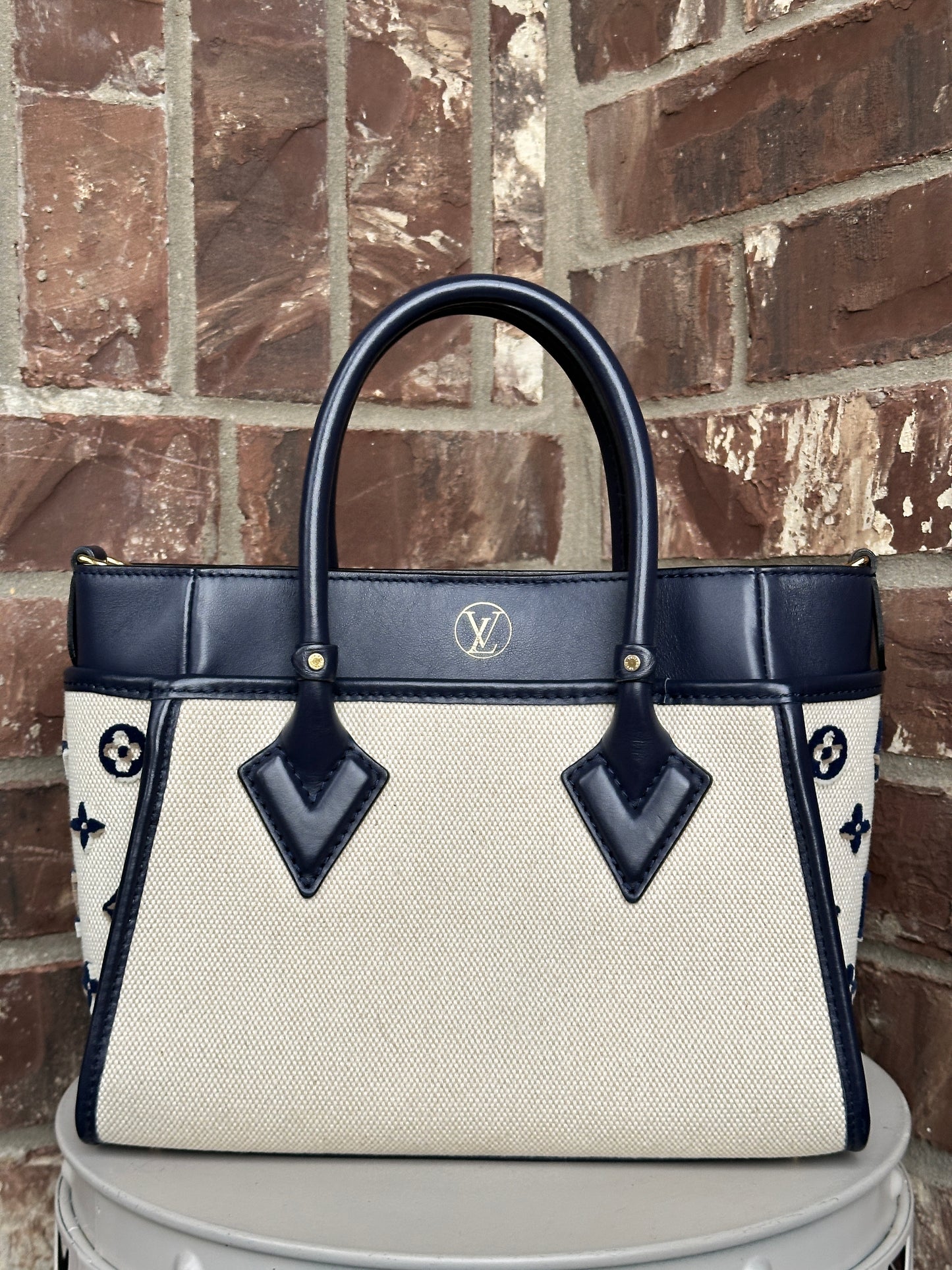 Louis Vuitton On My Side Tote Monogram Tufted Canvas PM 90326