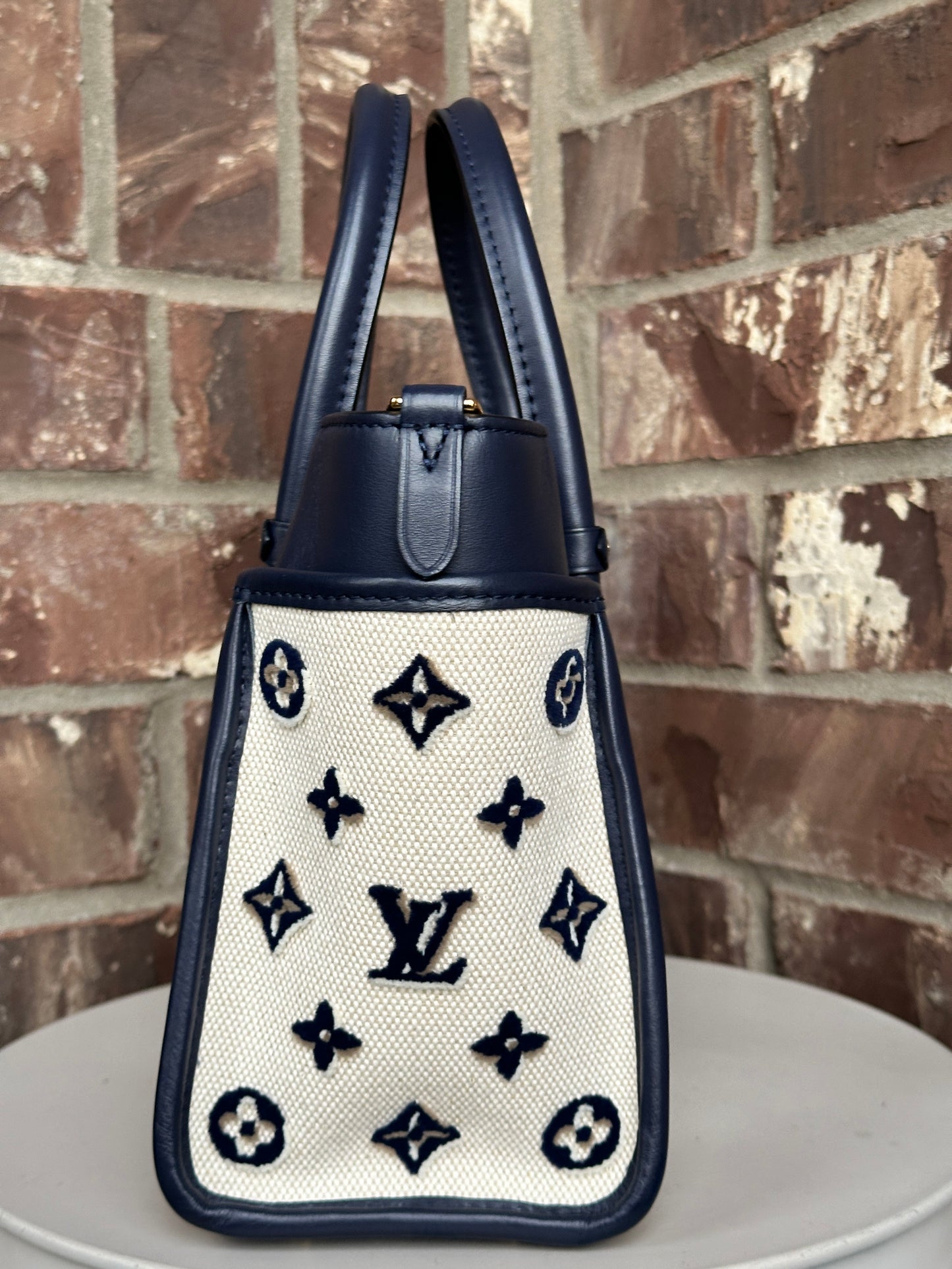 Louis Vuitton On My Side Tote Monogram Tufted Canvas PM 90326