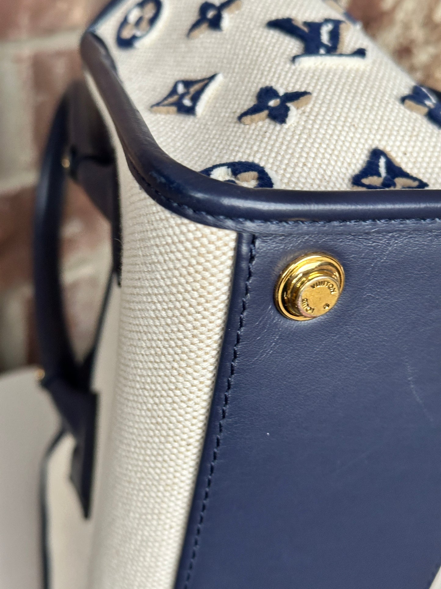 Louis Vuitton On My Side Tote Monogram Tufted Canvas PM 90326