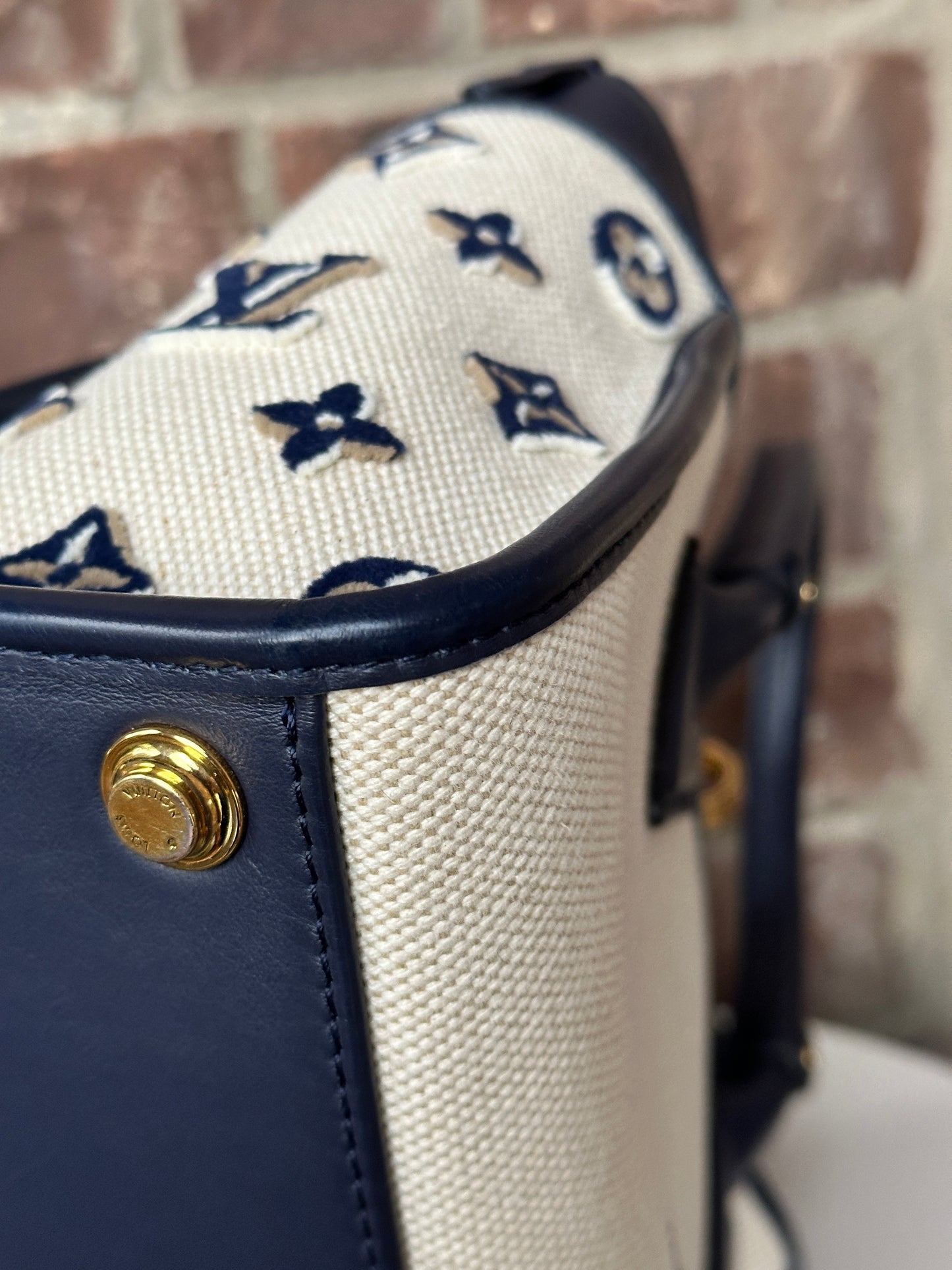 Louis Vuitton On My Side Tote Monogram Tufted Canvas PM 90326