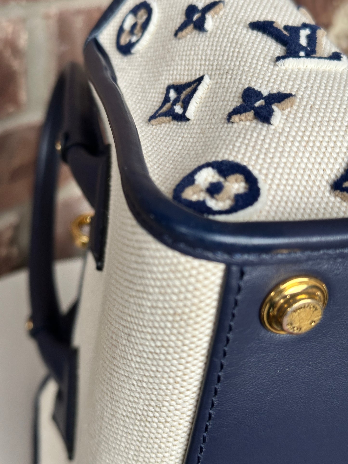 Louis Vuitton On My Side Tote Monogram Tufted Canvas PM 90326