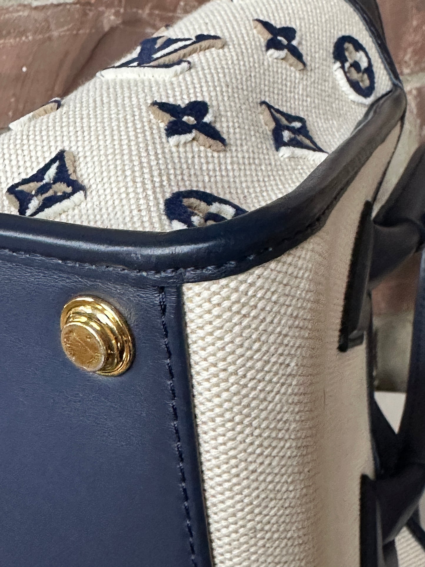 Louis Vuitton On My Side Tote Monogram Tufted Canvas PM 90326