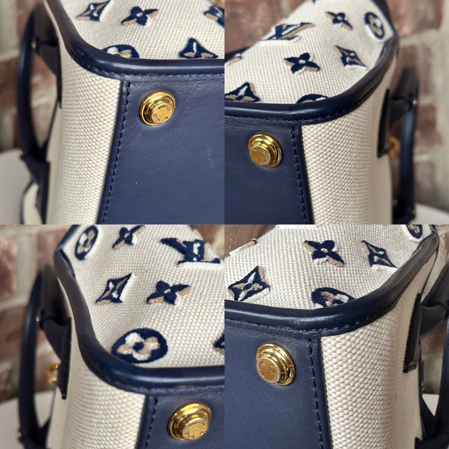 Louis Vuitton On My Side Tote Monogram Tufted Canvas PM 90326