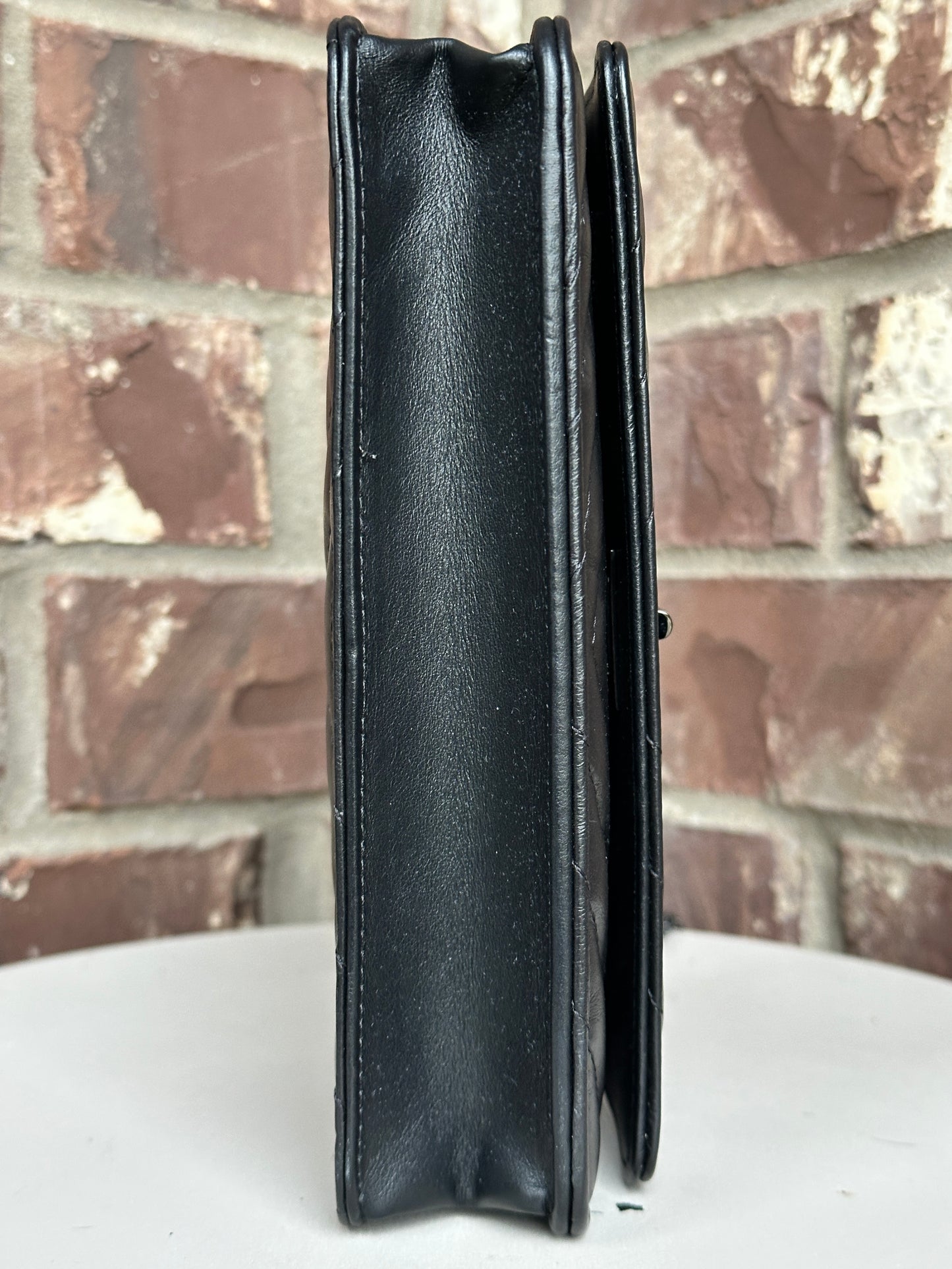 Chanel So Black Reissue 2.55 Wallet on Chain Chevron Sheepskin 45903