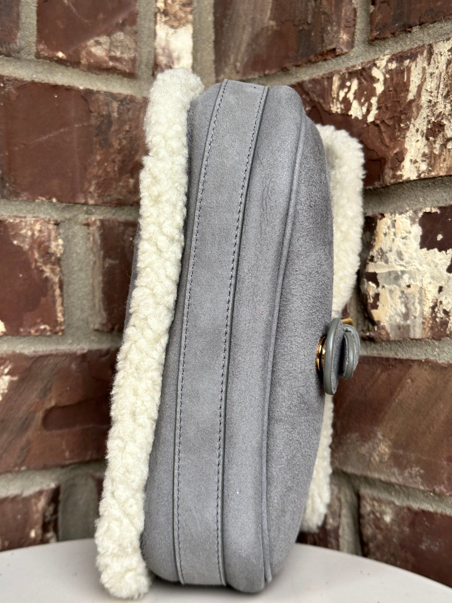 Christian Dior Bobby Flap Bag Shearling and Suede Medium 69901