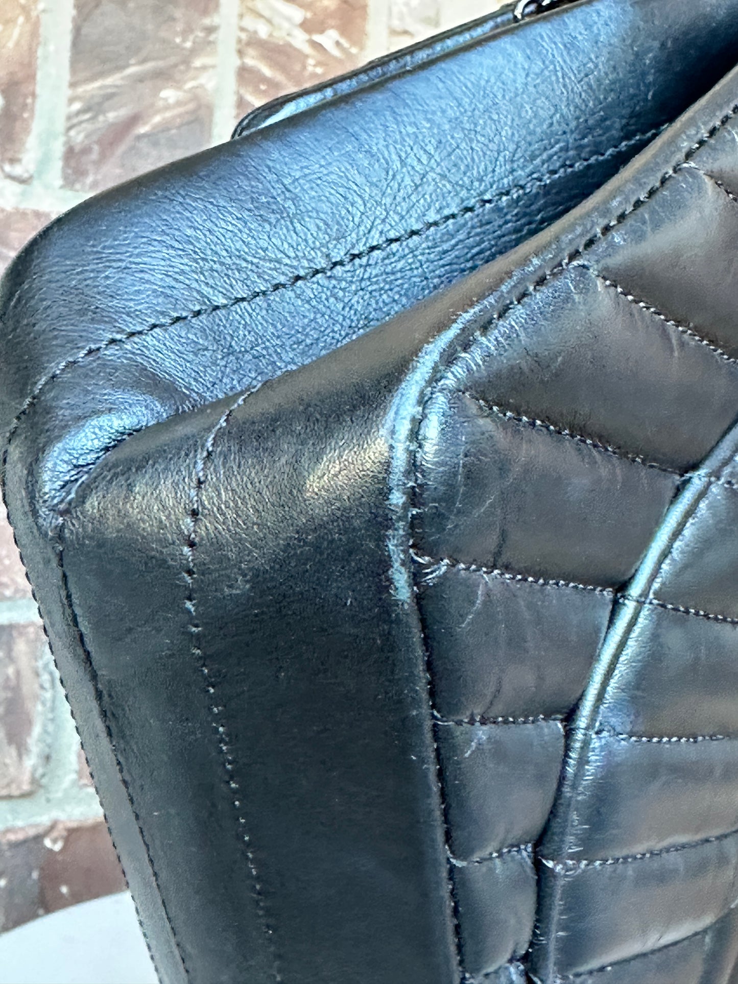 Chanel So Black Reissue 2.55 Flap Bag Chevron Aged Calfskin 225	57985