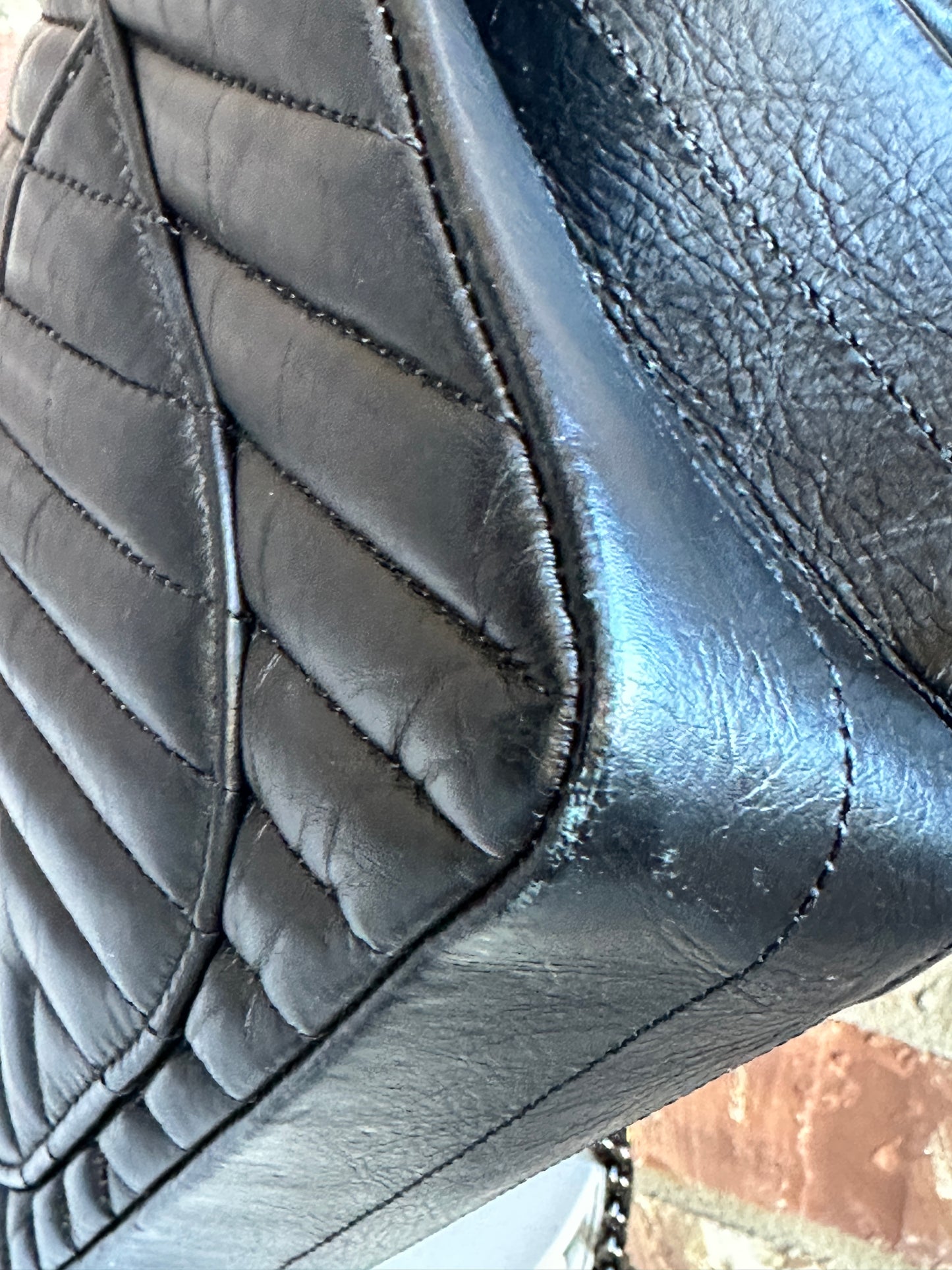 Chanel So Black Reissue 2.55 Flap Bag Chevron Aged Calfskin 225	57985