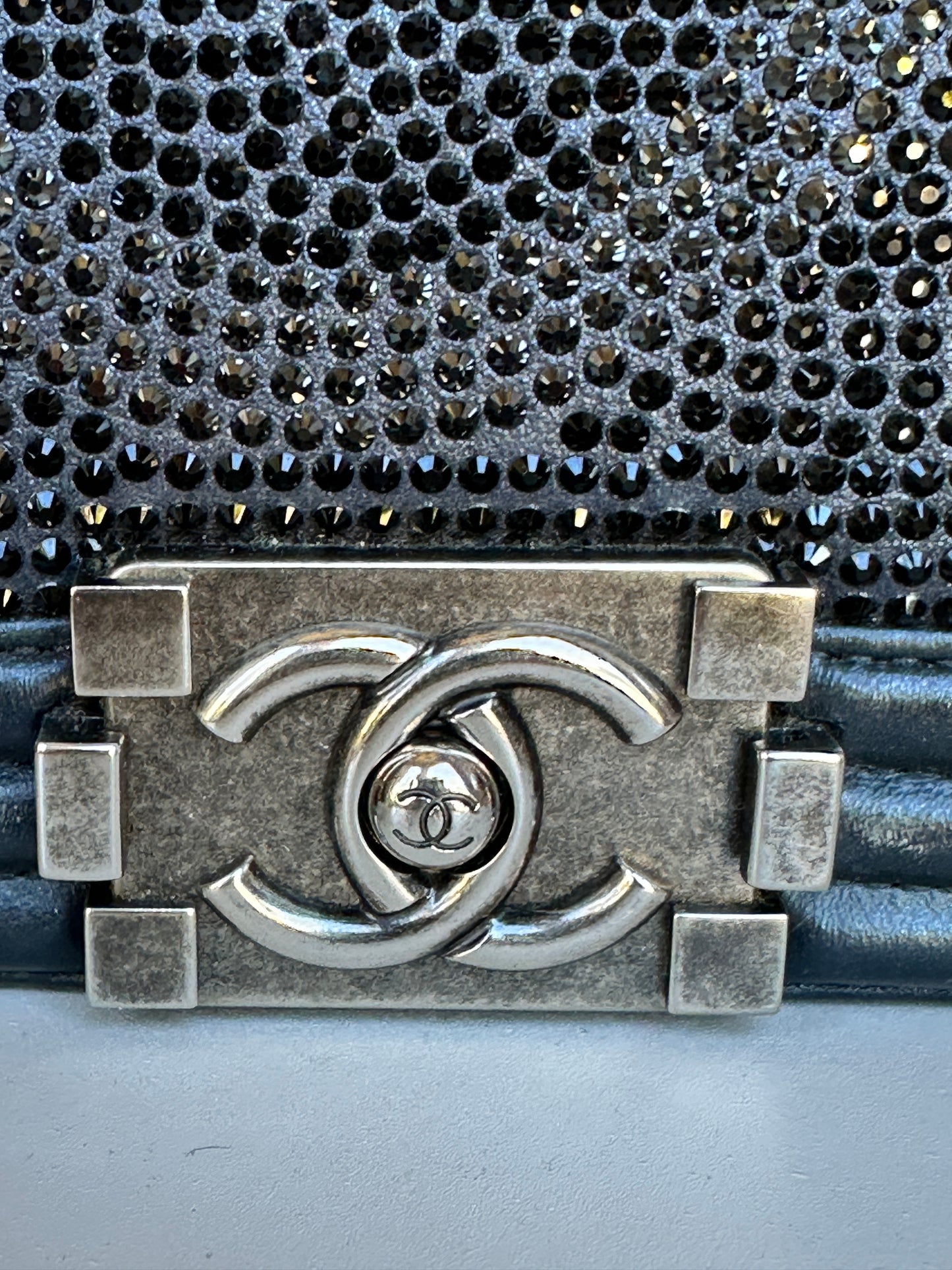 Chanel Paris-Dallas Boy Flap Bag Limited Edition Metallized Strass Old Medium 436609