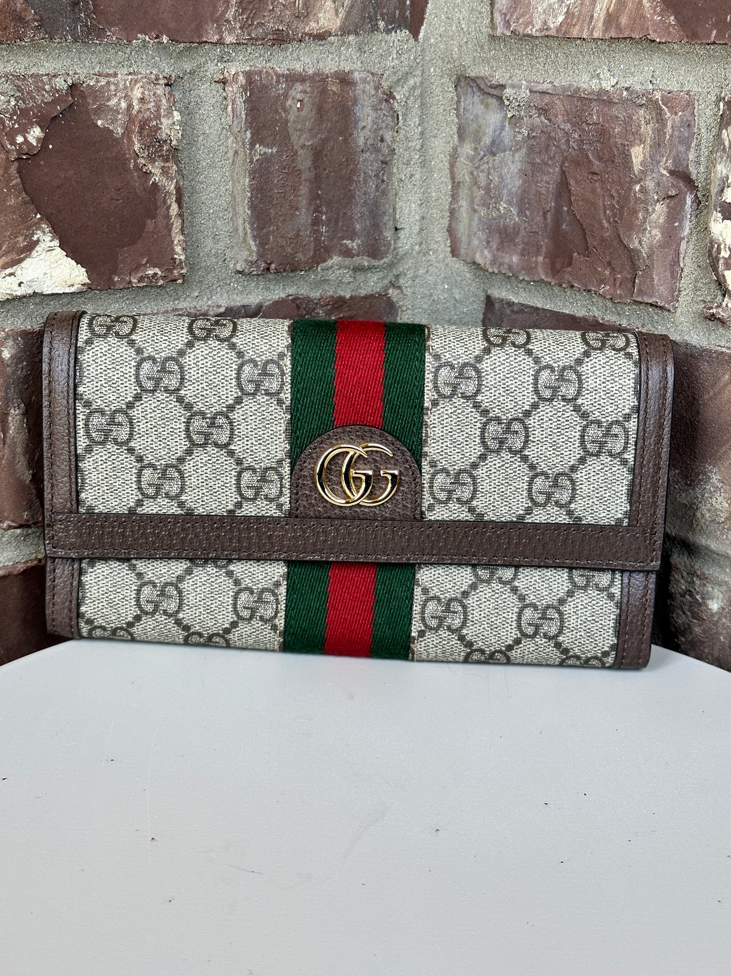 Gucci Ophidia Continental GG Supreme Continental Wallet
