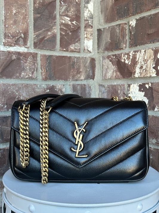 Saint Laurent Loulou NM Shoulder Bag Matelasse Chevron Leather Small	51124