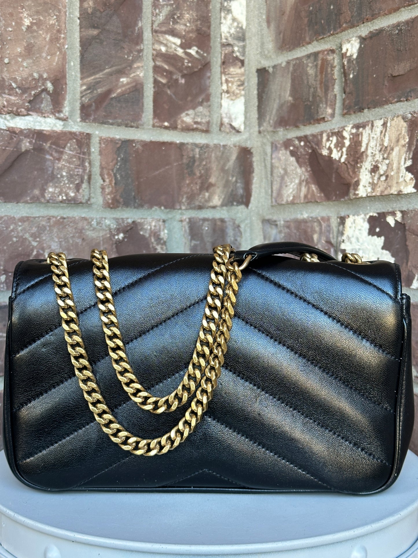 Saint Laurent Loulou NM Shoulder Bag Matelasse Chevron Leather Small	51124