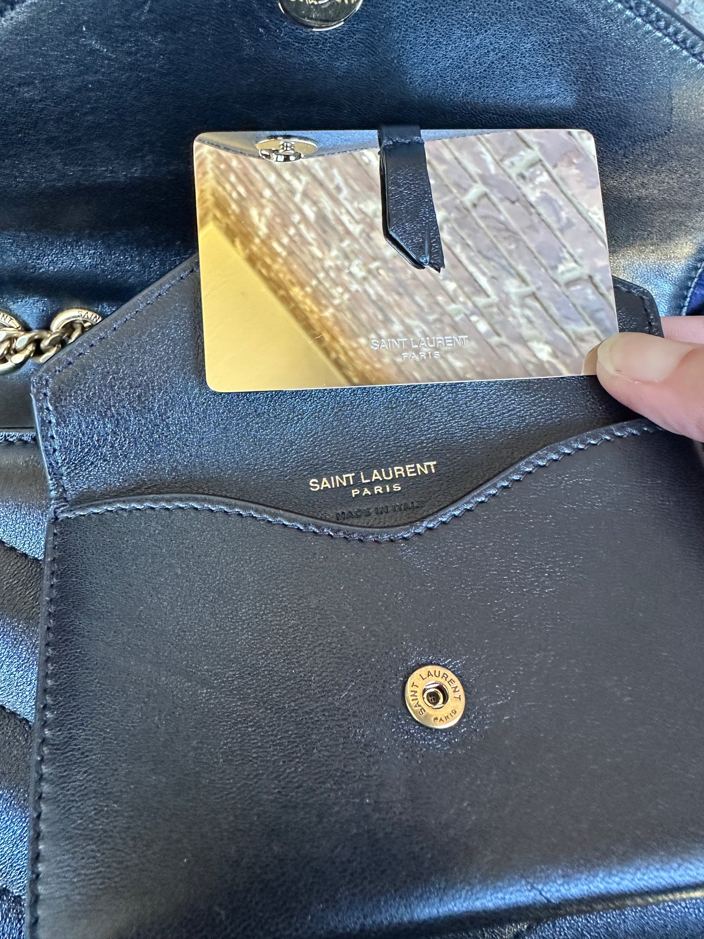 Saint Laurent Loulou NM Shoulder Bag Matelasse Chevron Leather Small	51124