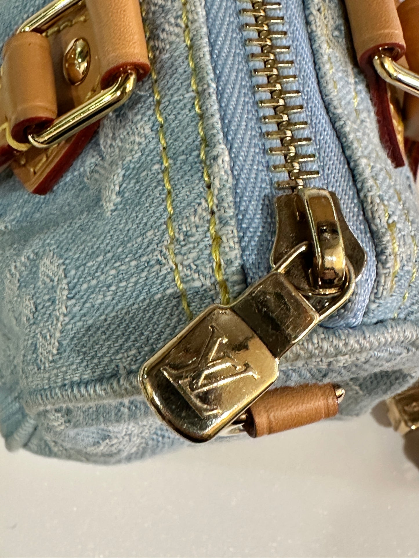 Louis Vuitton Speedy Bandouliere Denim Sky Nano 52269