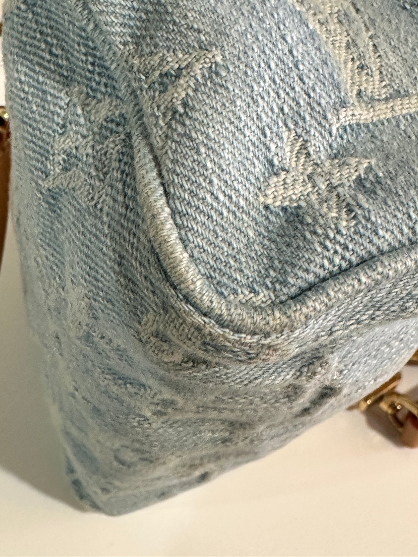 Louis Vuitton Speedy Bandouliere Denim Sky Nano 52269