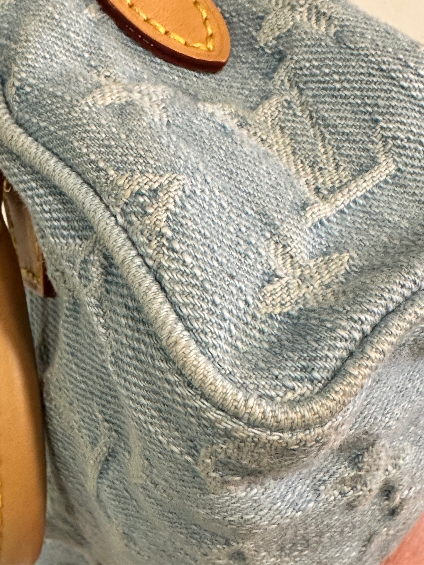 Louis Vuitton Speedy Bandouliere Denim Sky Nano 52269