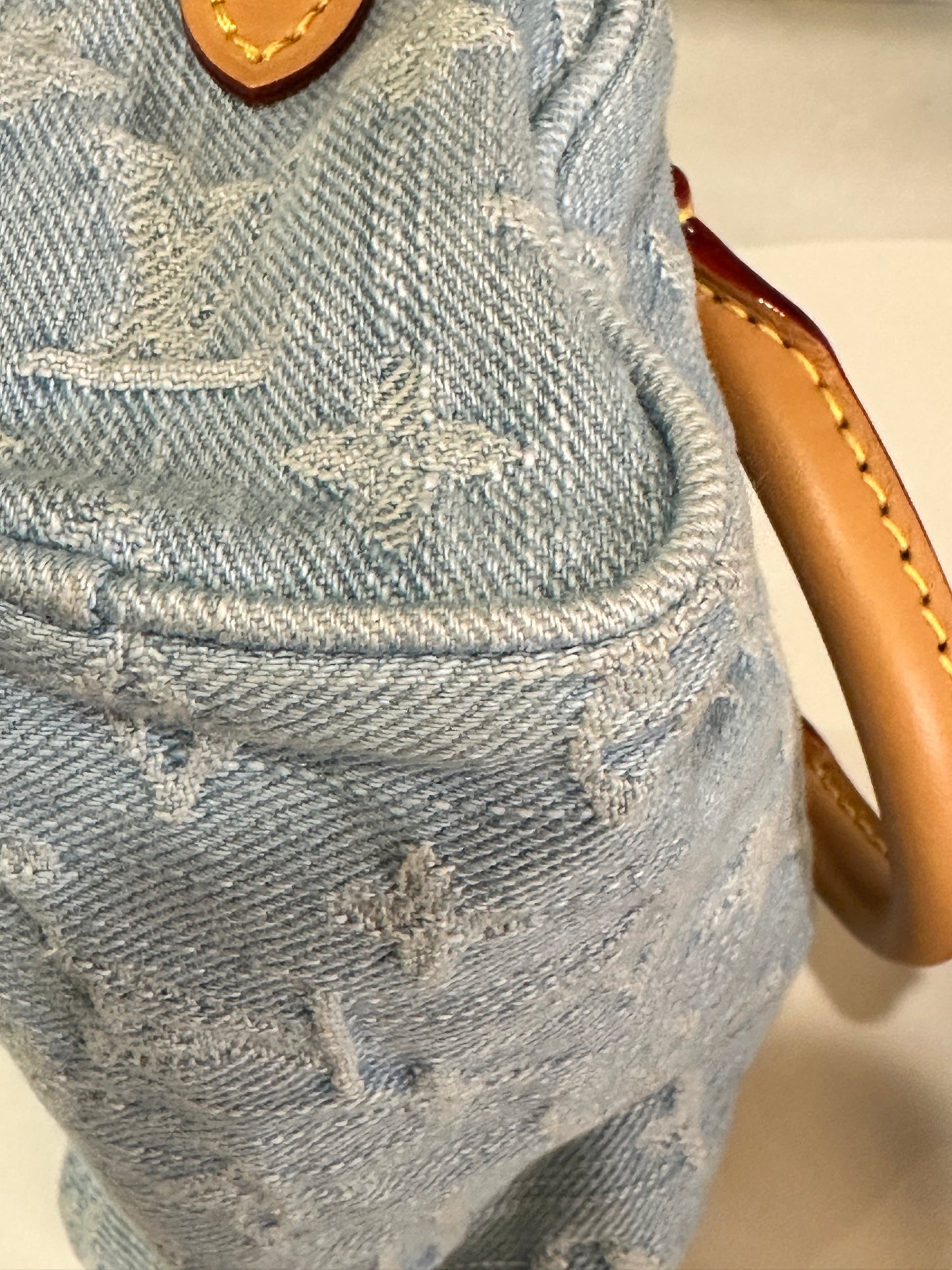 Louis Vuitton Speedy Bandouliere Denim Sky Nano 52269