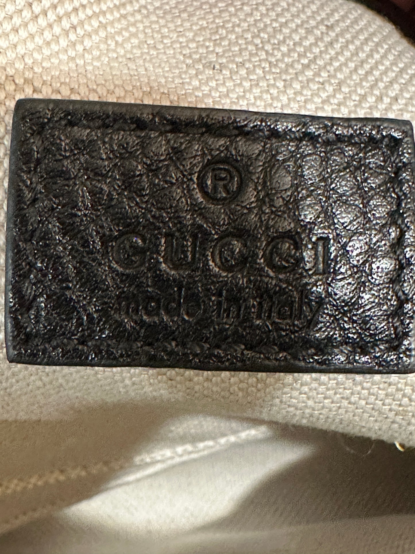 Gucci Emblem Chain Shoulder Bag Guccissima Leather Medium	61114