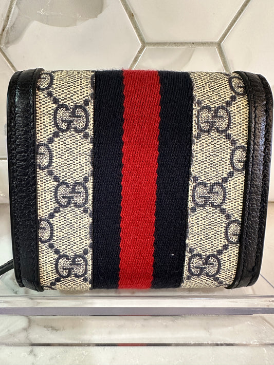 Gucci Ophidia GG Canvas Card Case Tri-Fold Wallet 59165