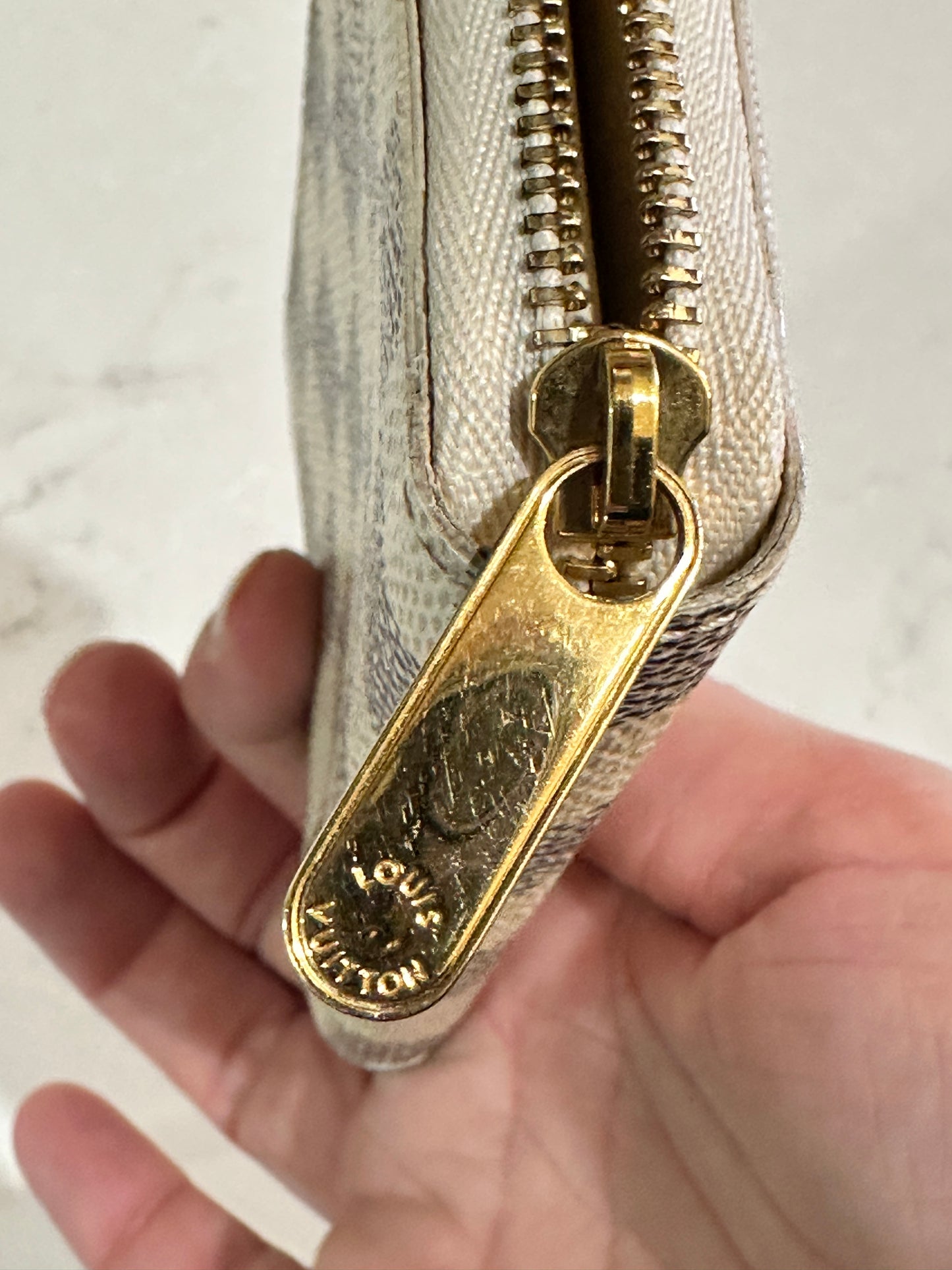 Louis Vuitton Zippy Coin Purse Damier Azur 57002