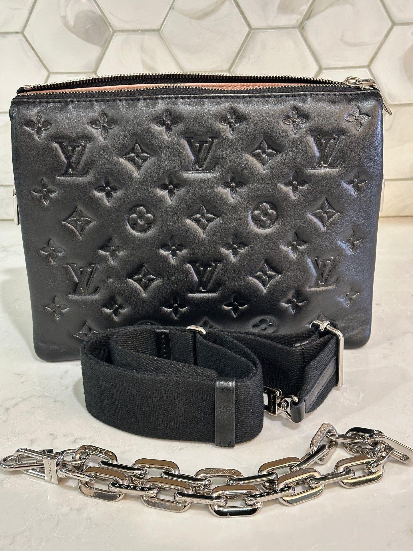 Louis Vuitton Coussin Bag Monogram Embossed Lambskin PM 54829