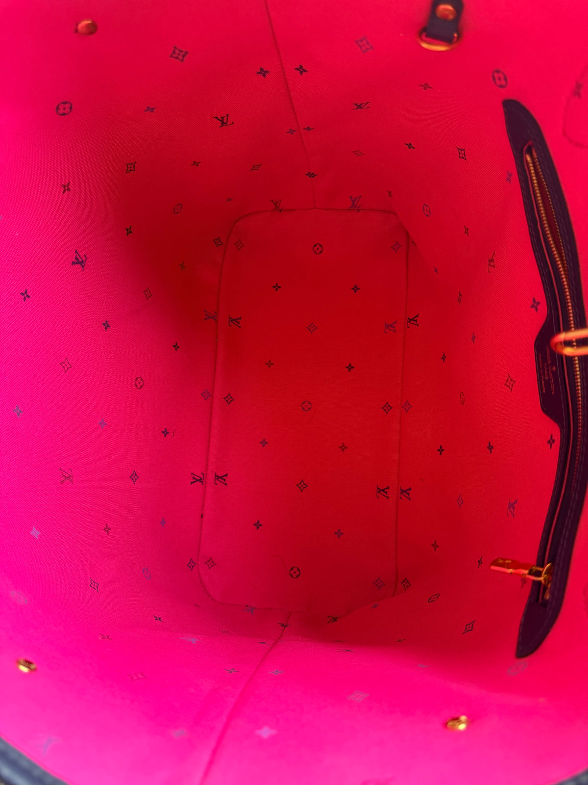 Louis Vuitton Neverfull Spring in the City Monogram Giant MM Midnight Fuchsia 90038