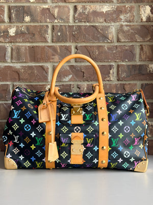 Louis Vuitton Keepall Black Multicolor 45	35734